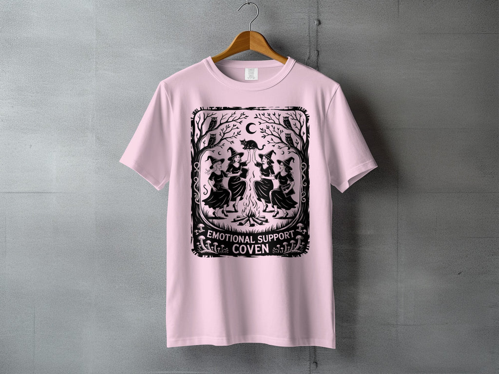 Pink Emotional Support Coven Witches Black Cat product type