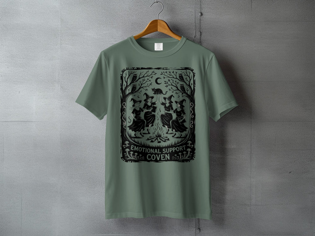 Emotional Support Coven Witches Cat Owls Moon T-shirt product type
