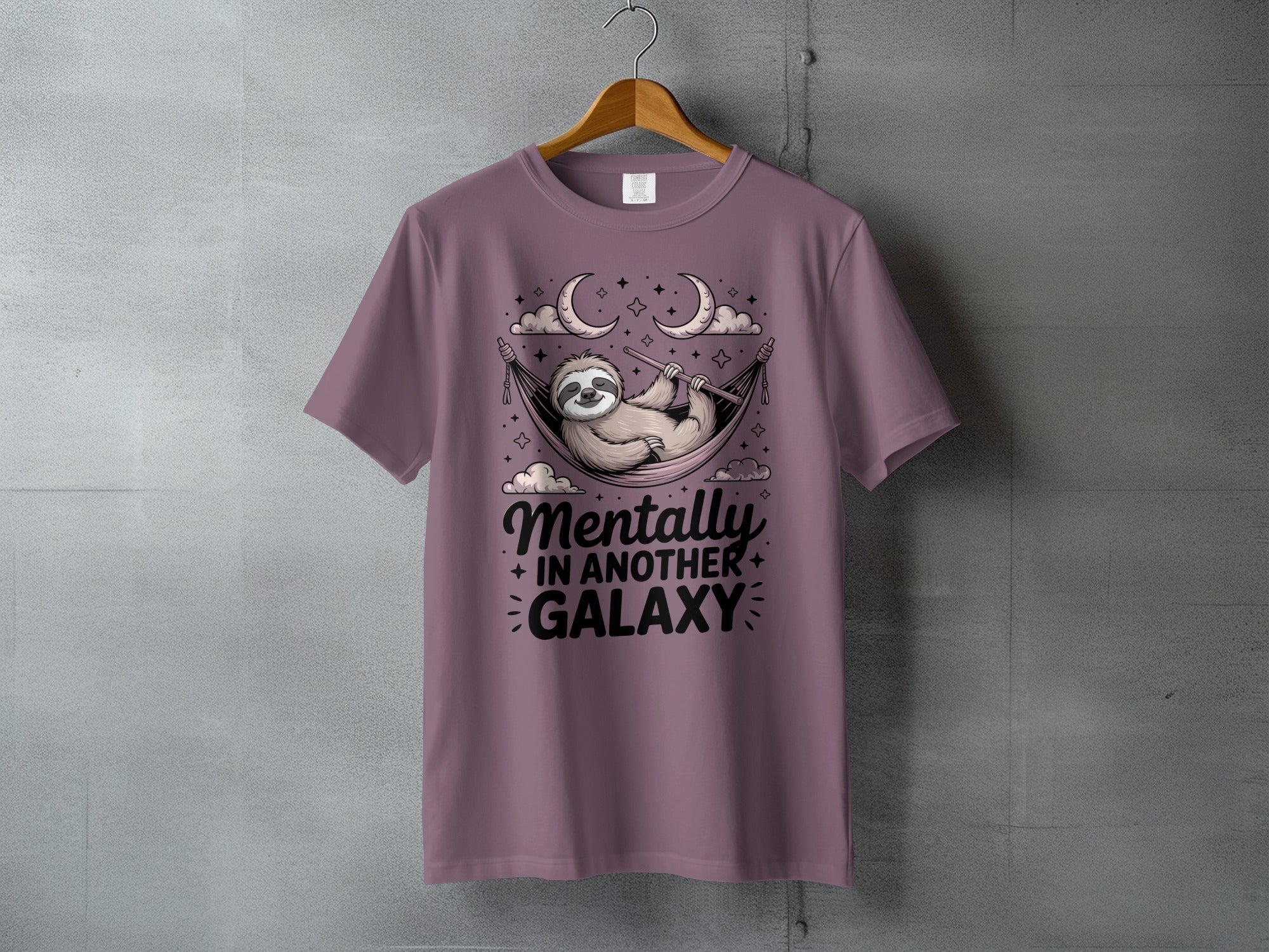 Sloth Hammock Mentally In Another Galaxy Crescent Moon Stars product type