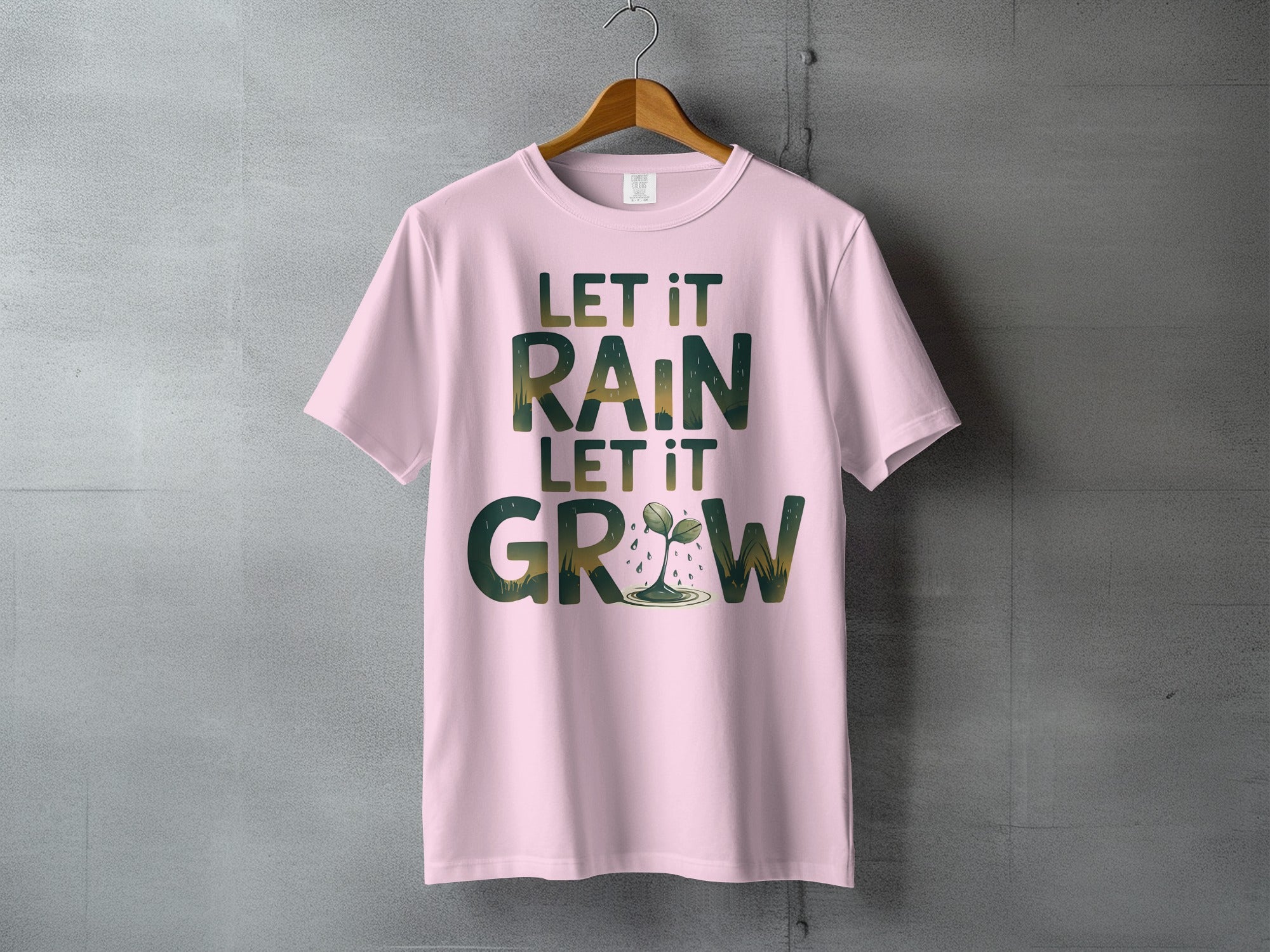 LET IT RAIN LET IT GROW Pink Nature Theme product type