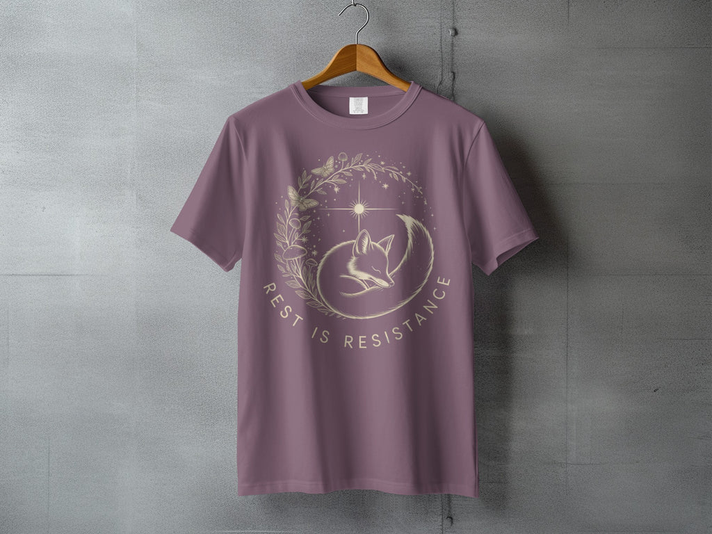 Rest Is Resistance Fox Wreath Purple T-shirt product type