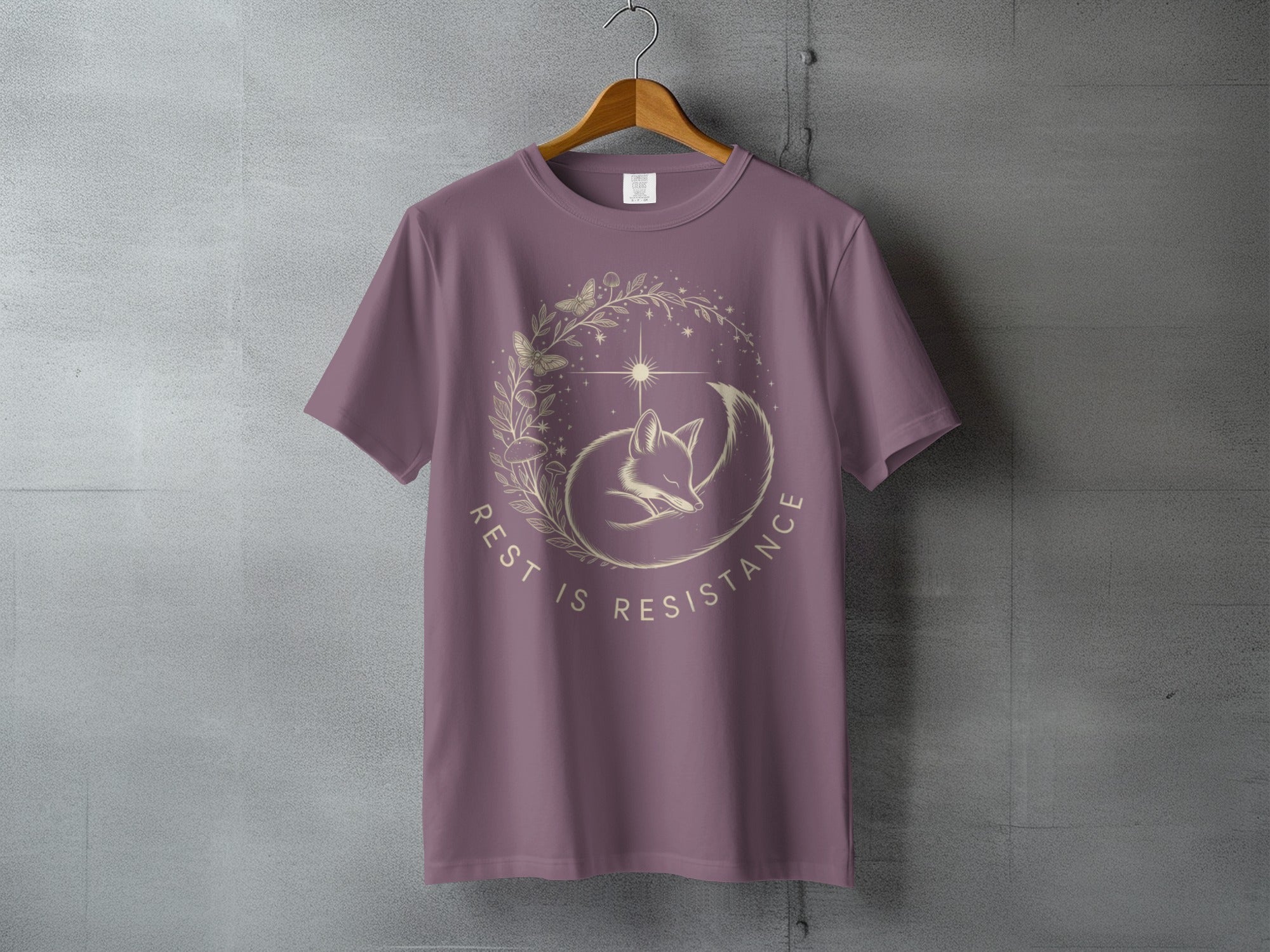 Rest Is Resistance Fox Wreath Purple T-shirt product type