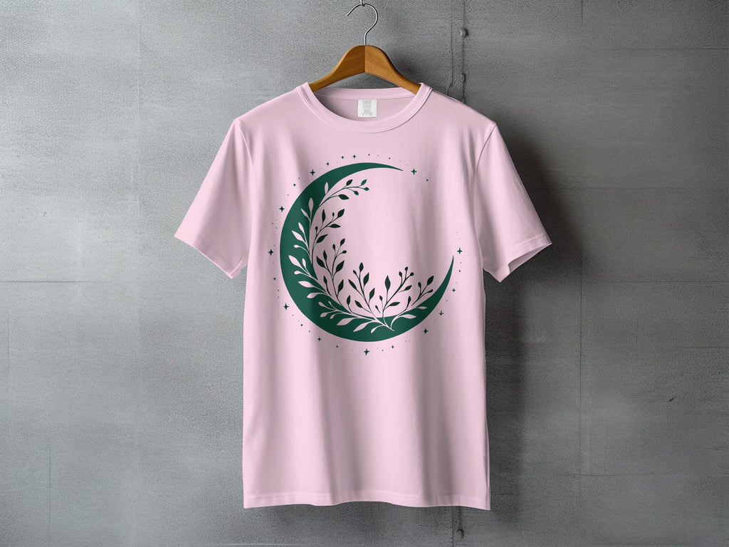 Green Leafy Crescent Moon Celestial Stars product type
Pink Tee
Crescent Moon
Celestial Design
Star Graphic
Leaf Print
Botanical Moon
Nature Inspired
Mystical Graphic
Moon Phase
Green Foliage
Aesthetic Shirt
Boho Chic
Lunar Graphic
Unique Print
Artistic Shirt
Elegant Graphic
Spiritual Theme
Galaxy Vibe
Organic Motif
Cosmic Design