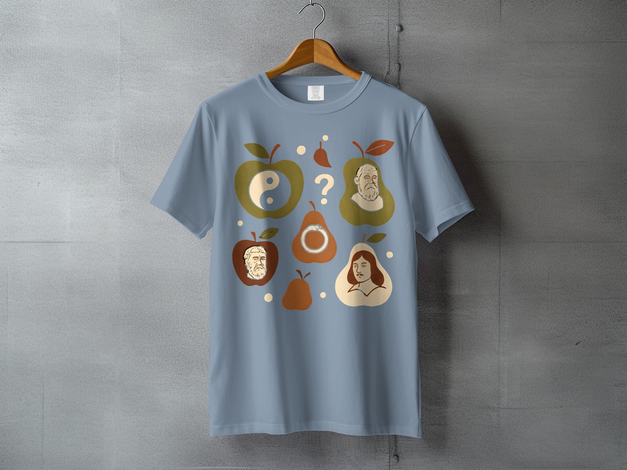 Philosopher Fruit Yin Yang Question Mark Design T-Shirt product type