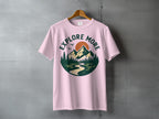 EXPLORE MORE Mountains Trees Sun River Pink product type