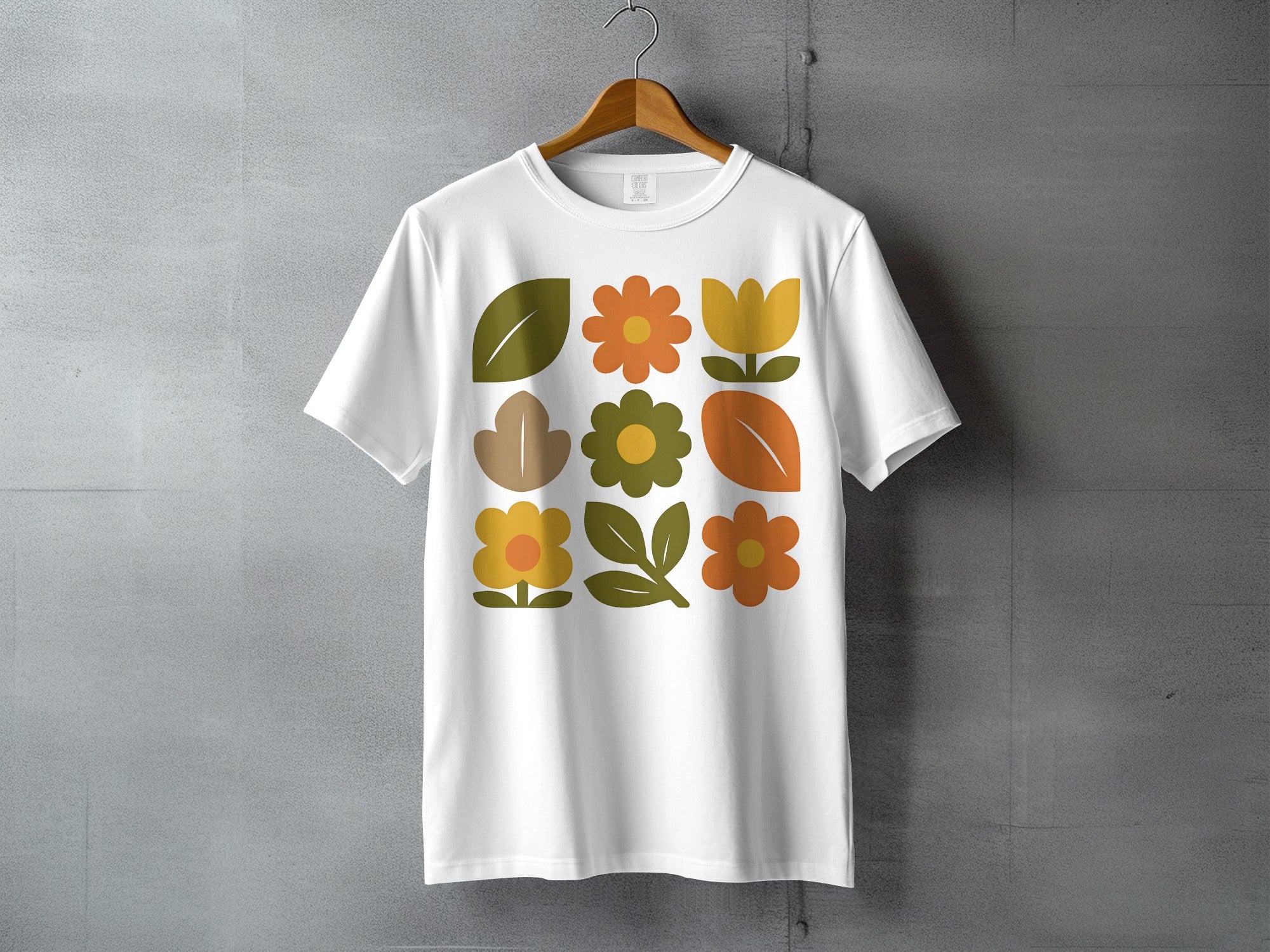 Botanical Grid Retro Flowers Leaves TShirt product type
TShirt, Botanical, Floral, Retro, Vintage, Flowers, Leaves, Nature, Earthy, Orange, Yellow, Green, Graphic, Pattern, Grid, Design, Autumn, Spring, Summer, Apparel