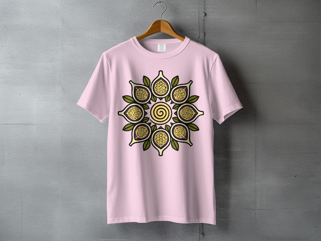Pink Fig Mandala Spiral Fruit Design product type