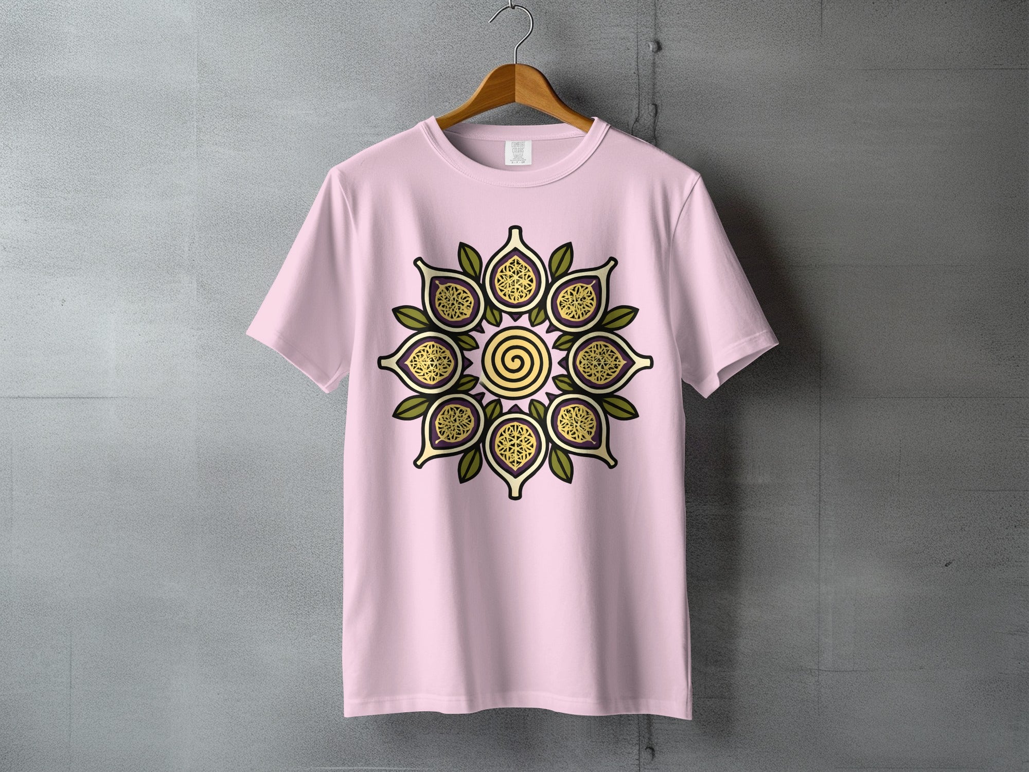 Pink Fig Mandala Spiral Fruit Design product type