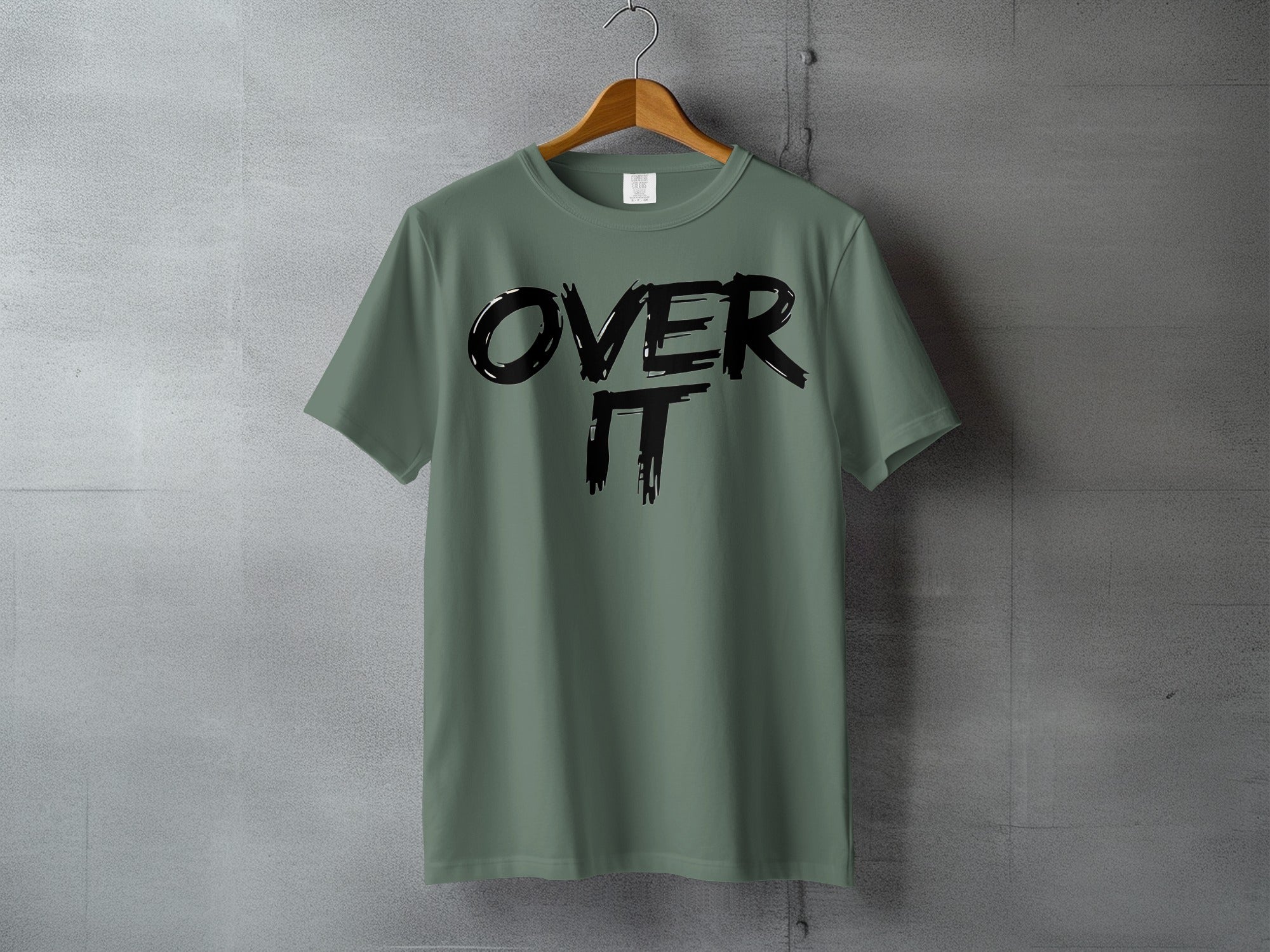 Sage Green OVER IT Brushstroke Print T-shirt product type