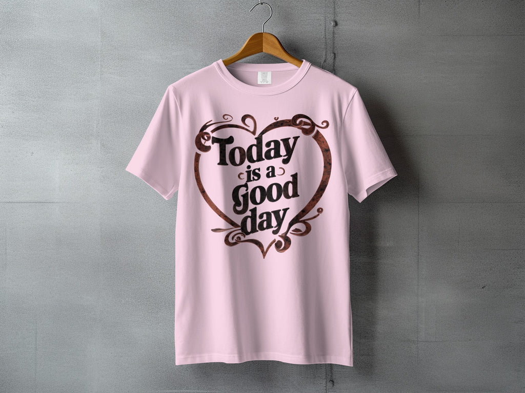 Today is a Good Day Heart Swirl Design T-Shirt product type