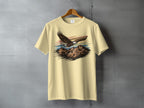 Flying Eagle Mountains Striped Sky Design t-shirt product type