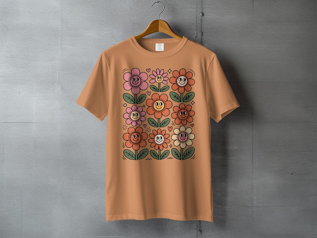 Smiling Flowers Graphic Design T-shirt product type