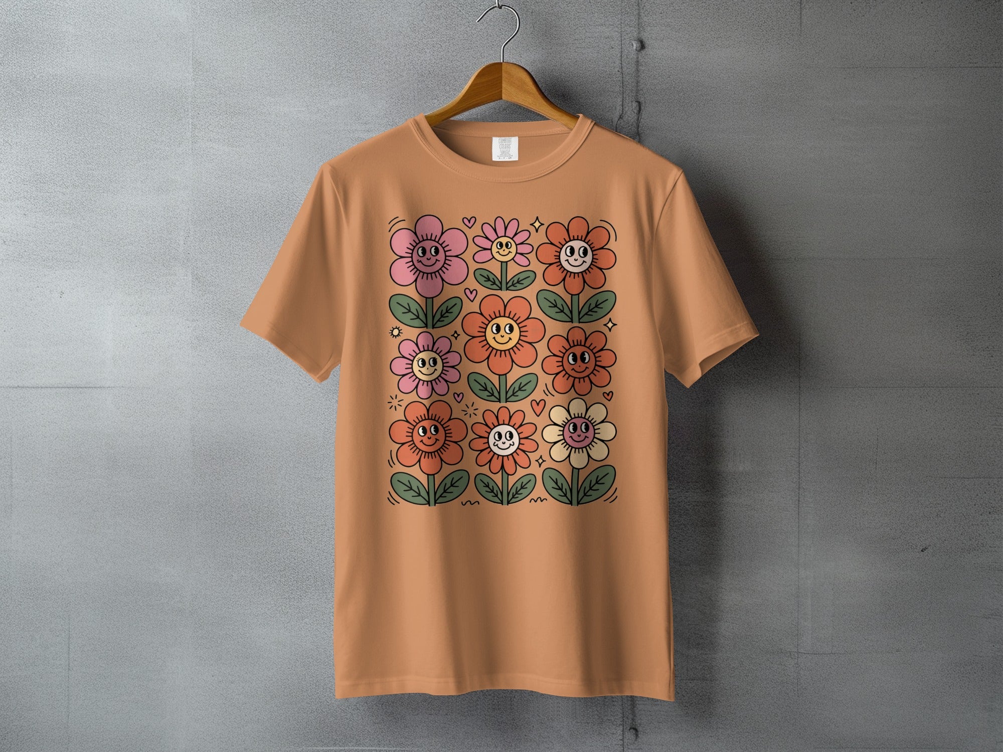 Smiling Flowers Graphic Design T-shirt product type