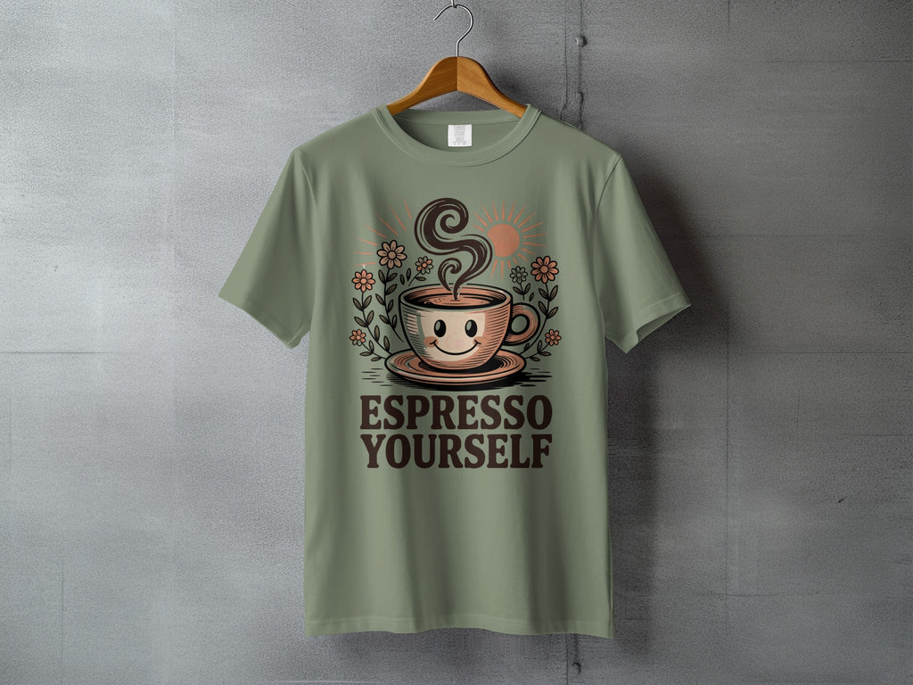 ESPRESSO YOURSELF Smiling Coffee Cup Flowers Sun product type