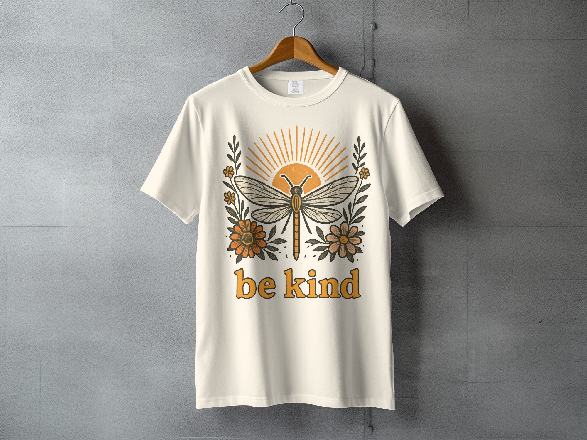 Dragonfly Sunburst Be Kind Flowers Aesthetic Nature product type
Dragonfly
Be Kind
Sunburst
Floral
Nature Design
Boho Style
Aesthetic
Vintage Inspired
Insect Art
Kindness Message
Positive Vibes
Retro Graphic
Summer Fashion
Spring Outfit
Garden Lover
Good Energy
Hippie Vibe
Unique Print
Dragonfly Shirt
Flower Power