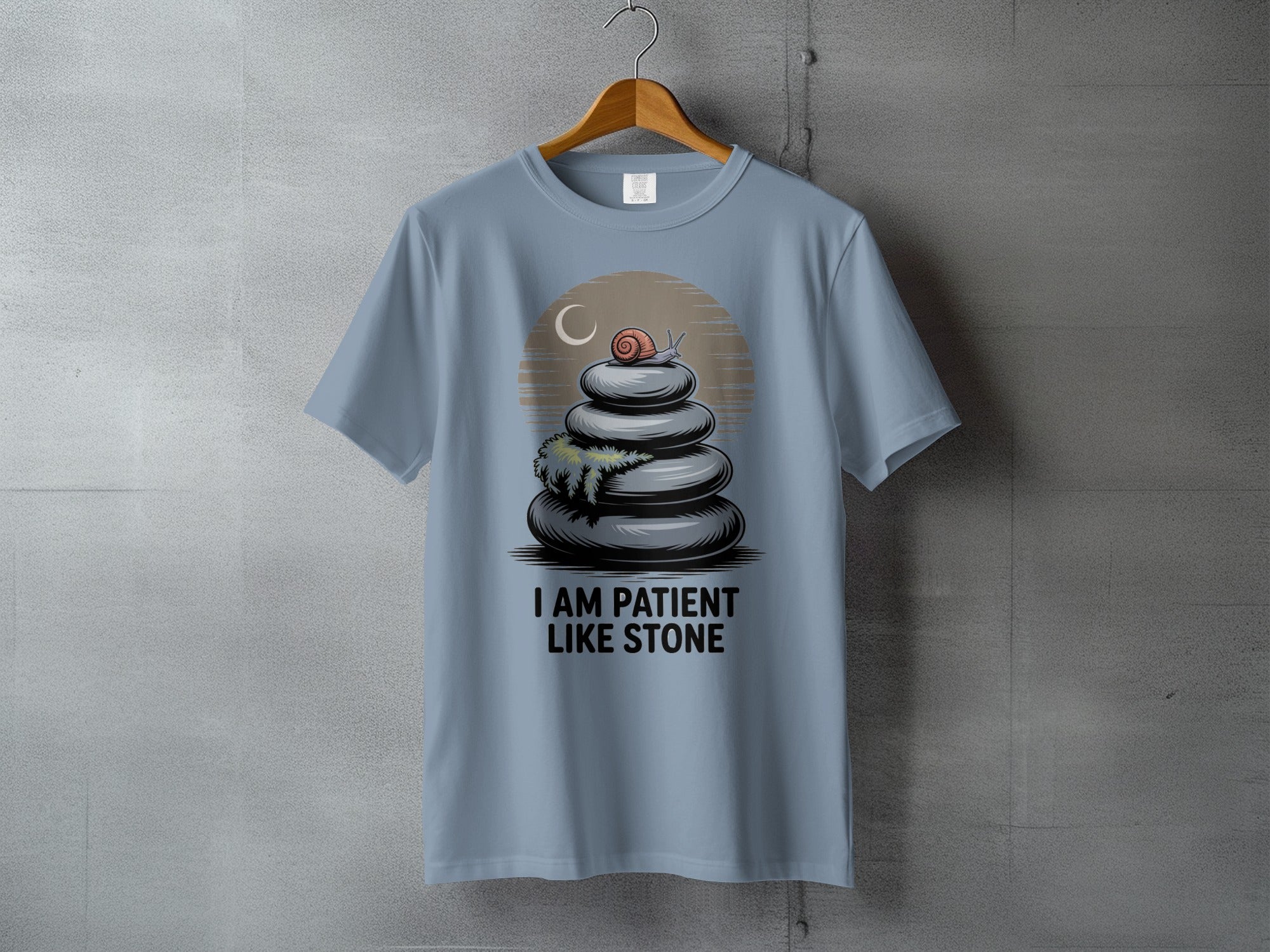 I AM PATIENT LIKE STONE snail cairn moon product type