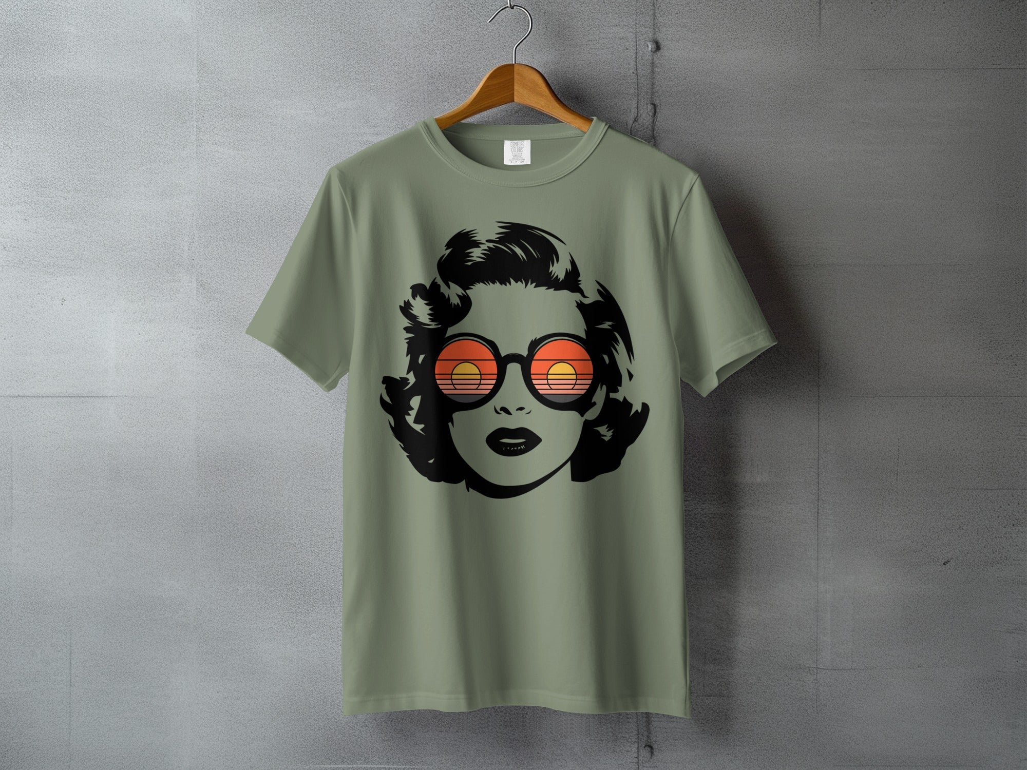 Retro Sunset Glasses Woman Head Silhouette product type
Retro design
Sunset graphic
Vintage style
80s inspired
Woman head
Sunglasses print
Aesthetic apparel
Summer fashion
Beach vibe
Synthwave art
Pop art
Gradient lenses
Cool illustration
Unique graphic
Fashion statement
Groovy design
Abstract face
Trendy print
Eyewear design
Artistic top
