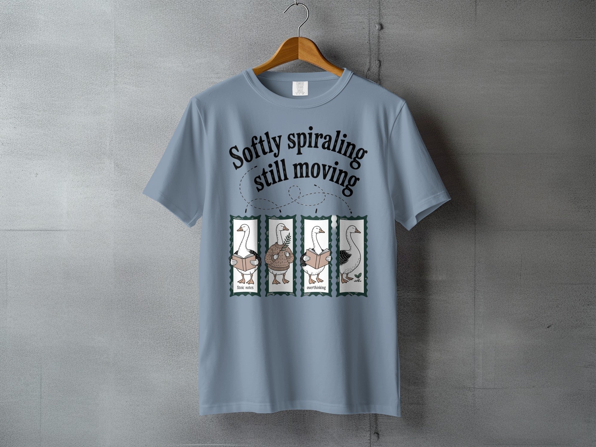 Softly Spiraling Still Moving Geese Artwork T-shirt product type