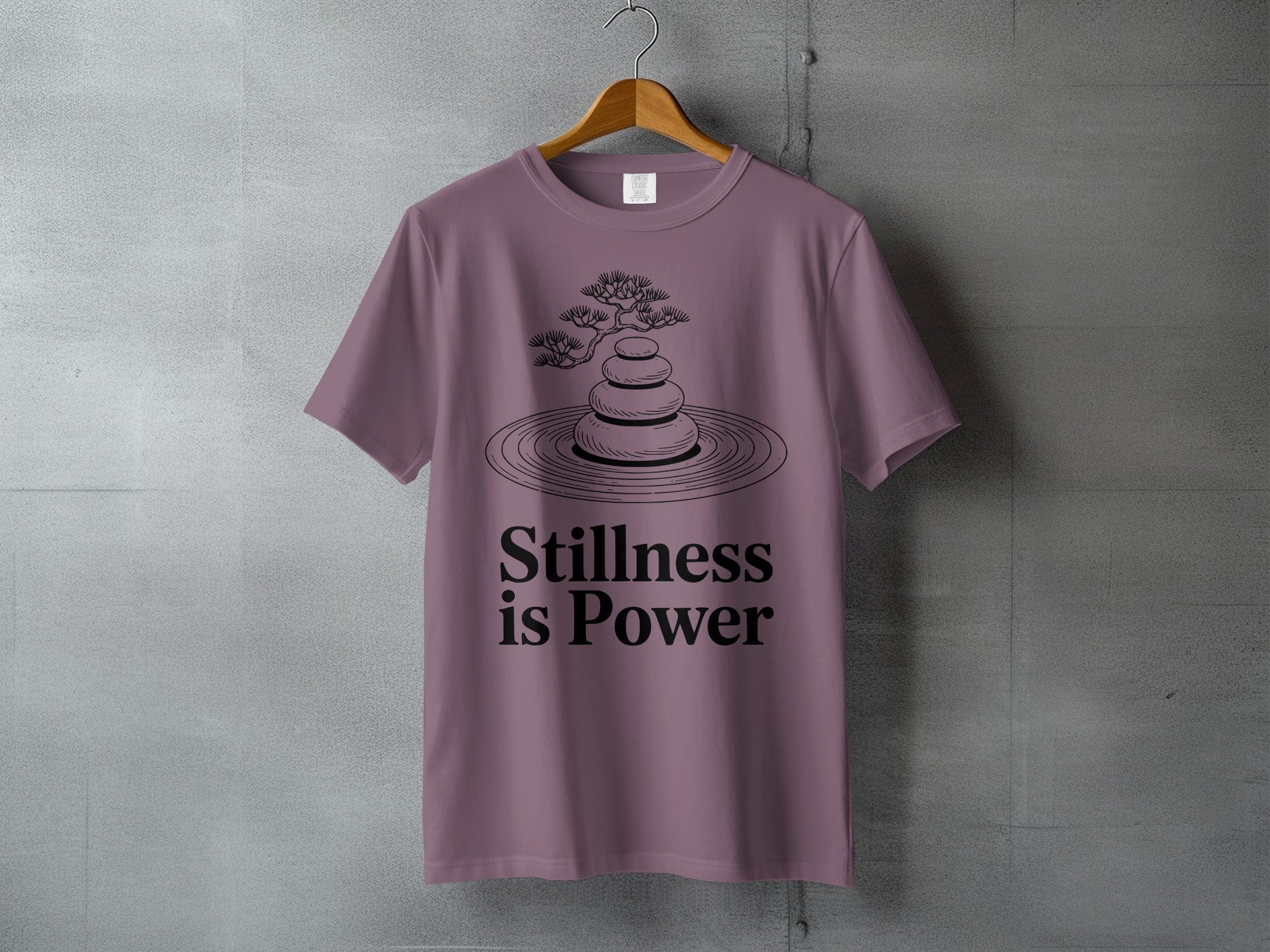Stillness Is Power Zen Bonsai Stacked Stones Ripple product type