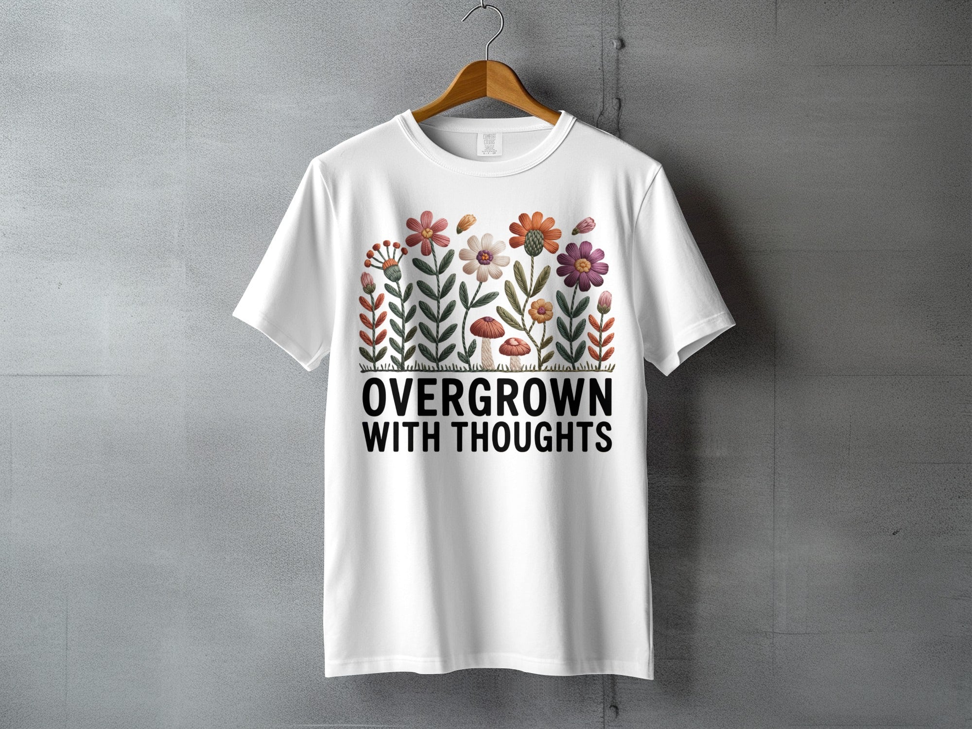 OVERGROWN WITH THOUGHTS Colorful Floral Design product type