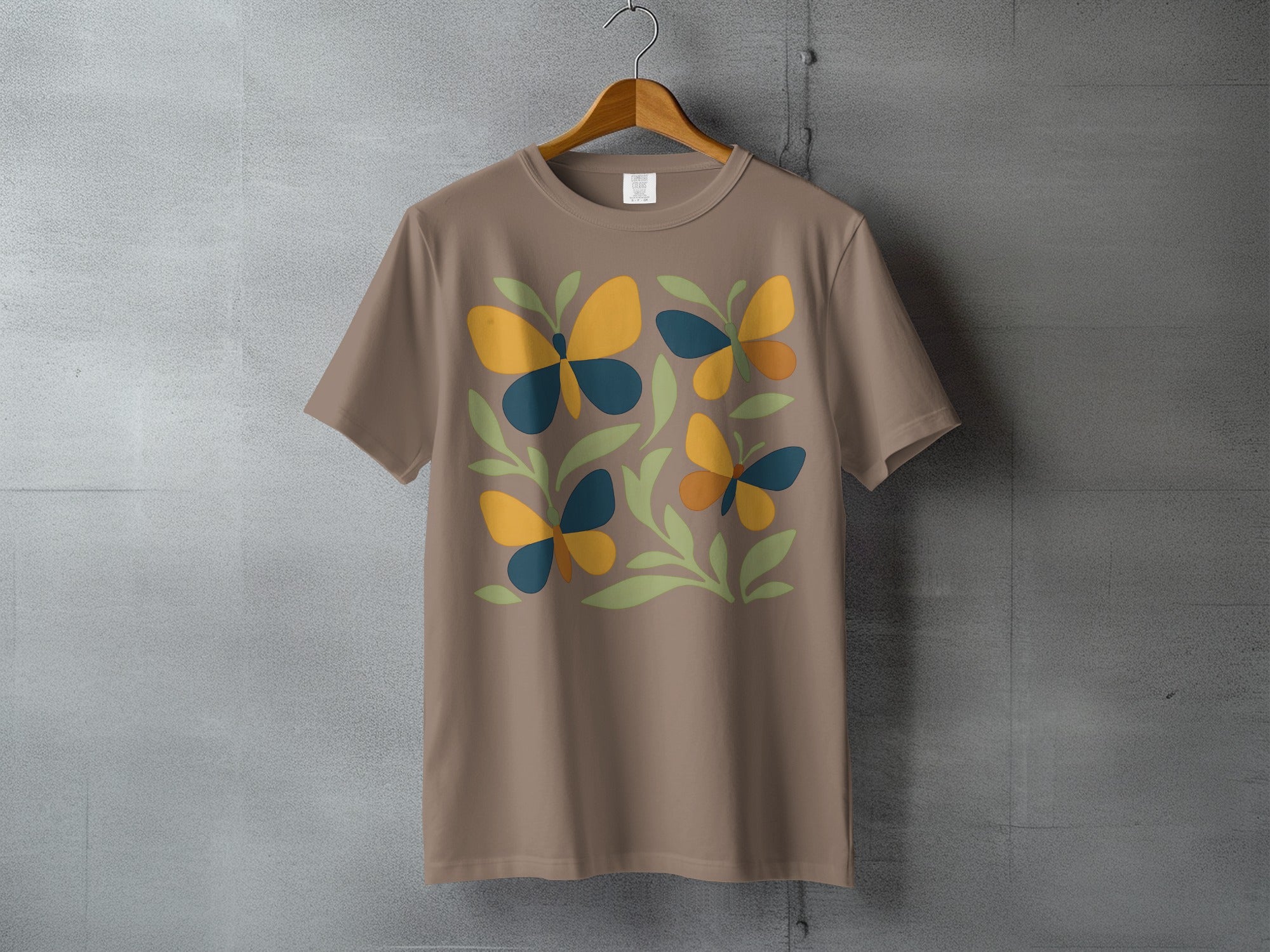 Brown Shirt Abstract Butterfly Foliage Artwork product type
Butterfly design, Abstract art, Floral graphic, Nature print, Brown shirt, Artistic shirt, Insect motif, Botanical design, Leaf pattern, Colorful butterflies, Unique design, Modern print, Graphic tee, Summer shirt, Spring fashion, Casual top, Animal print, Earth tones, Outdoor inspired, Stylish shirt