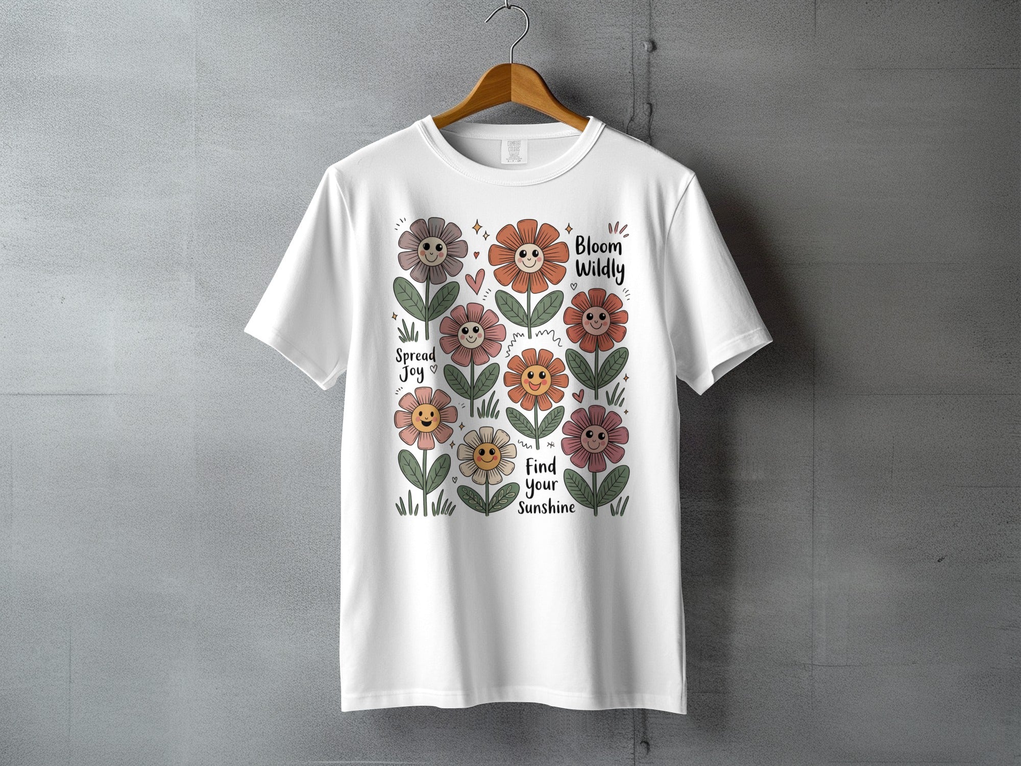 Bloom Wildly Spread Joy Find Your Sunshine floral graphic product type