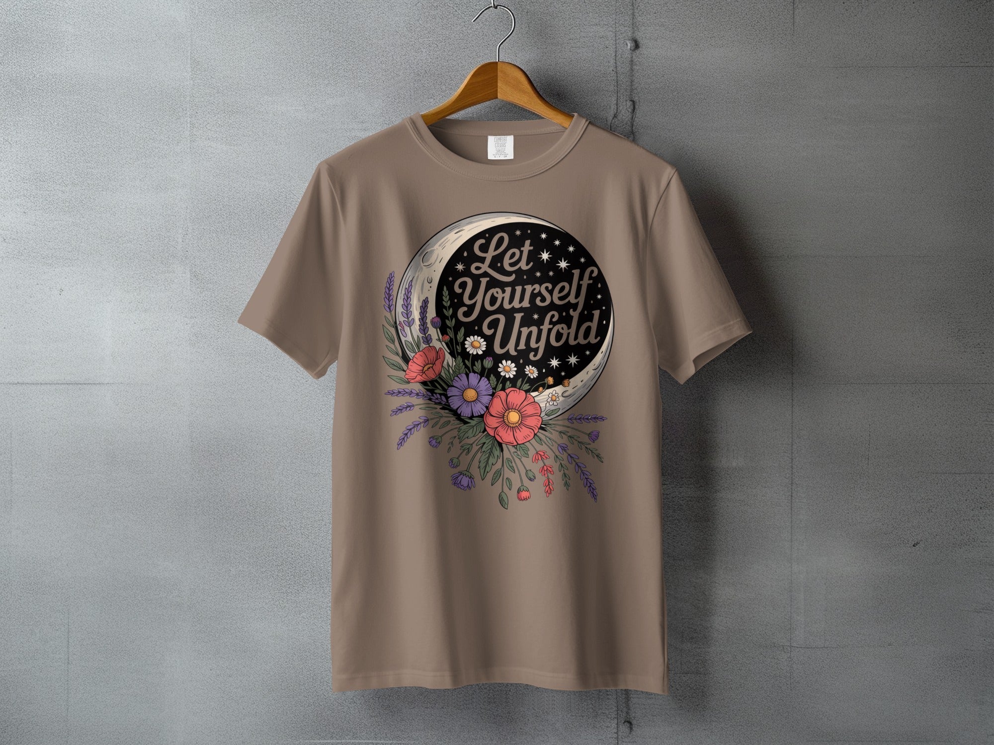 Let Yourself Unfold Celestial Moon Flowers Tshirt product type
