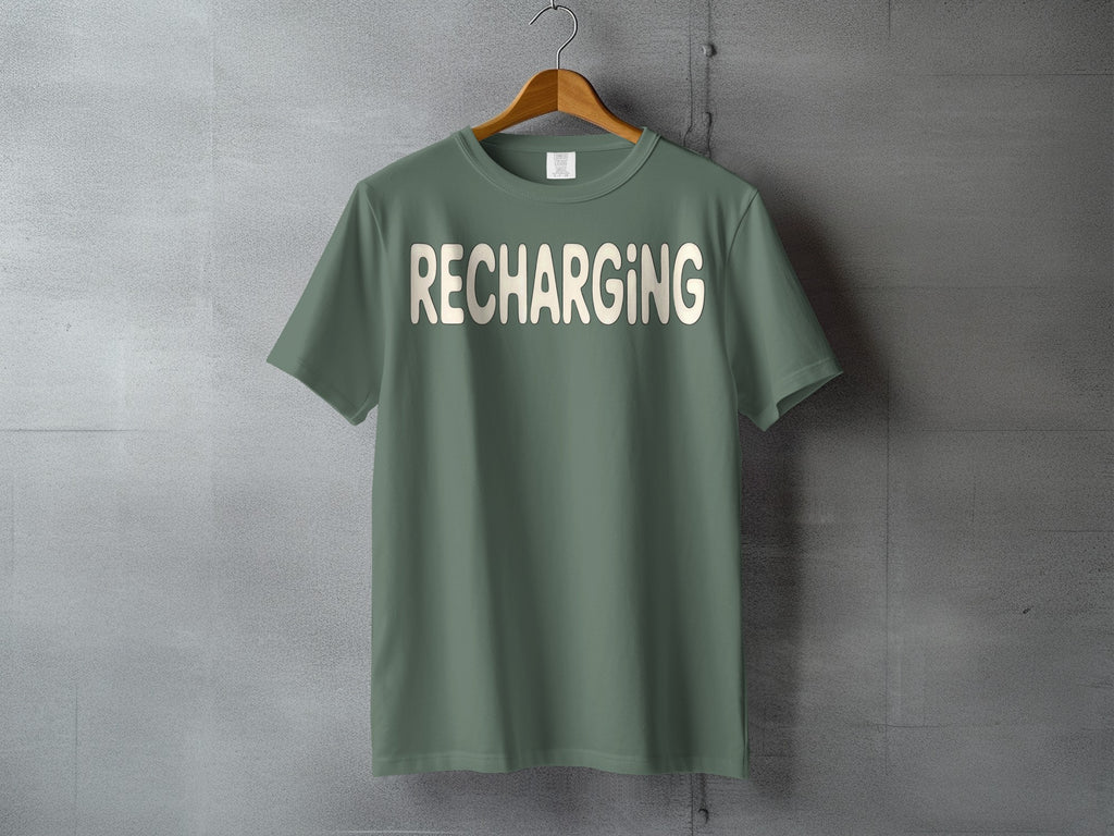 RECHARGING Sage Green Crewneck T-Shirt product type