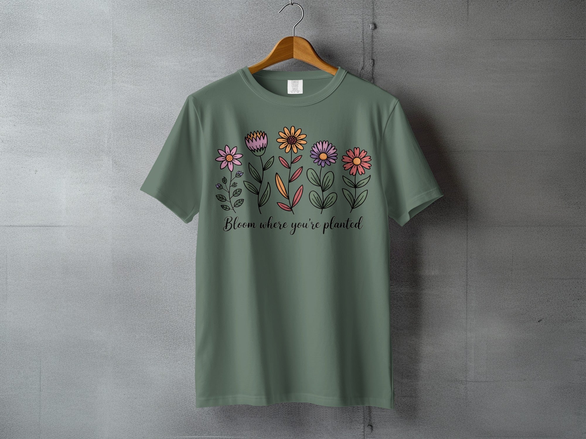 Colorful Flower Graphic Bloom Where You're Planted product type