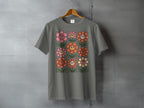 Colorful Smiling Cartoon Flowers Fun Botanical Pattern product type