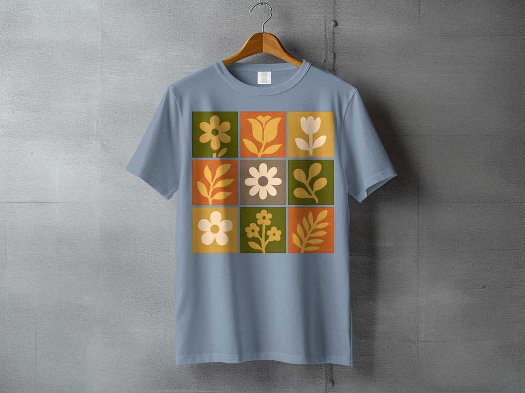 Retro Floral Square Motif Design Light Blue product type
Floral print, Retro flowers, Botanical art, Vintage design, Groovy aesthetic, Nature inspired, Square pattern, Flower blocks, Plant motifs, Garden style, Aesthetic design, Unique graphic, Light blue, Geometric floral, Abstract flowers, Earthy tones, Mid century, Modern retro, Daisy design, Leaf pattern
