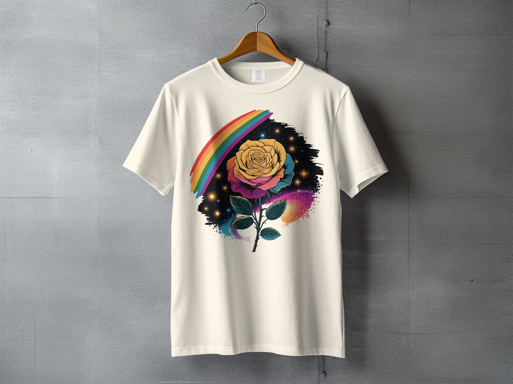 Rainbow Galaxy Rose Floral Celestial Design product type