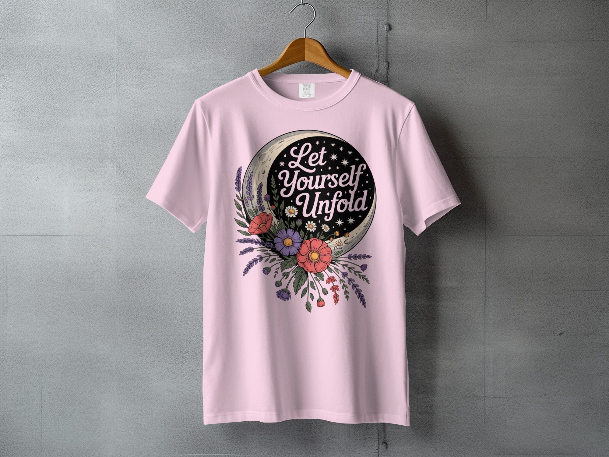 Let Yourself Unfold Moon Flowers T-shirt product type

Let Yourself Unfold
Moon design
Floral shirt
Botanical print
Inspirational tee
Positive vibes
Crescent moon
Flower graphic
Pink T-shirt
Boho style
Mystical apparel
Celestial design
Unique graphic
Artistic shirt
Nature inspired
Gift tee
Summer fashion
Spring clothing
Womens graphic
Apparel
