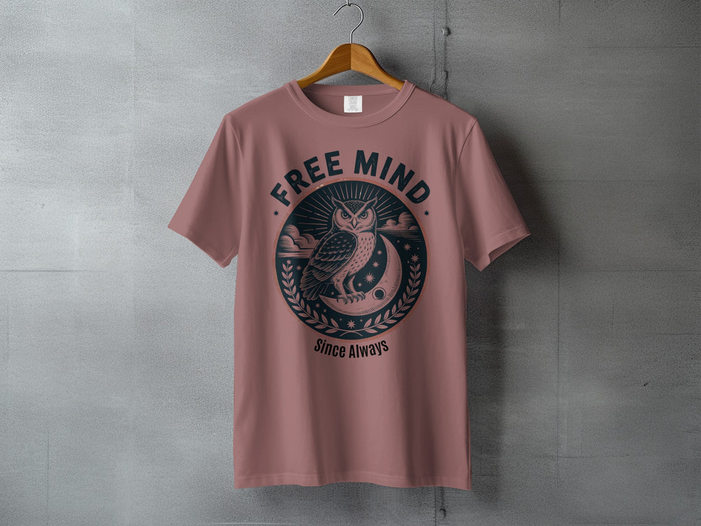 Free Mind Owl Moon Stars Design Since Always t-shirt product type