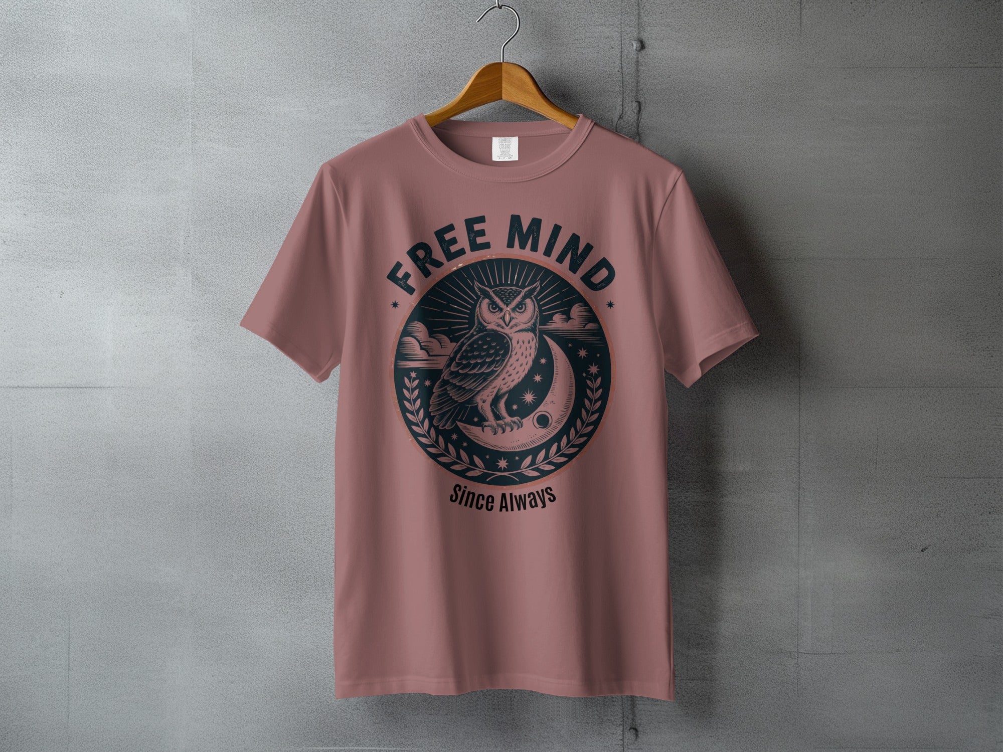 Free Mind Owl Moon Stars Design Since Always t-shirt product type