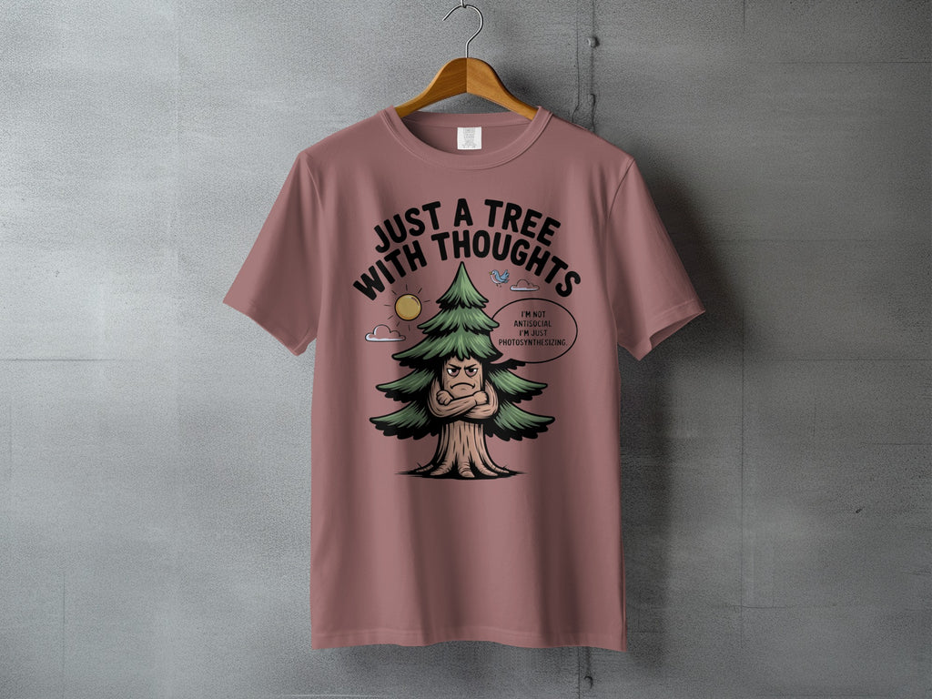 Just A Tree With Thoughts Photosynthesizing T-Shirt product type
Grumpy Tree
Photosynthesis
Antisocial Humor
Tree Thoughts
Nature Lover
Plant Life
Funny Graphic
Introvert Shirt
Sarcastic Design
Evergreen Tree
Woodland Theme
Forest Enthusiast
Unique TShirt
Statement Apparel
Humorous Tee
Botanical Art
Casual Top
Outdoorsy Style
Greenery Design
Cute Cartoon Tree