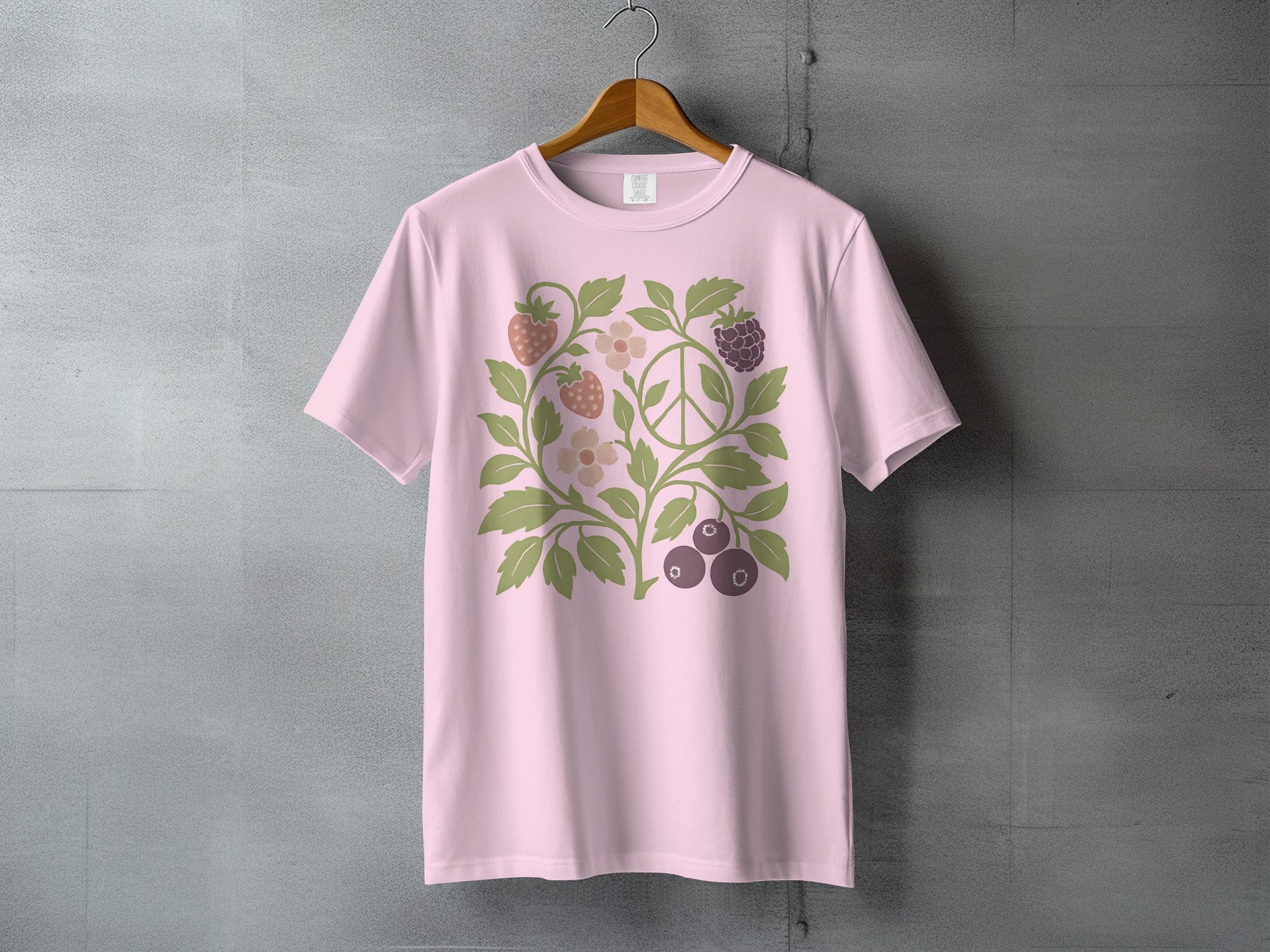 Pink Berry Peace Symbol Botanical Graphic product type
Pink
Berries
Strawberries
Blueberries
Blackberries
Peace sign
Floral design
Botanical print
Nature theme
Fruit graphic
Garden inspired
Vine pattern
Leaves art
Spring collection
Summer style
Graphic art
Hippie symbol
Love peace
Aesthetic design
Pastel pink