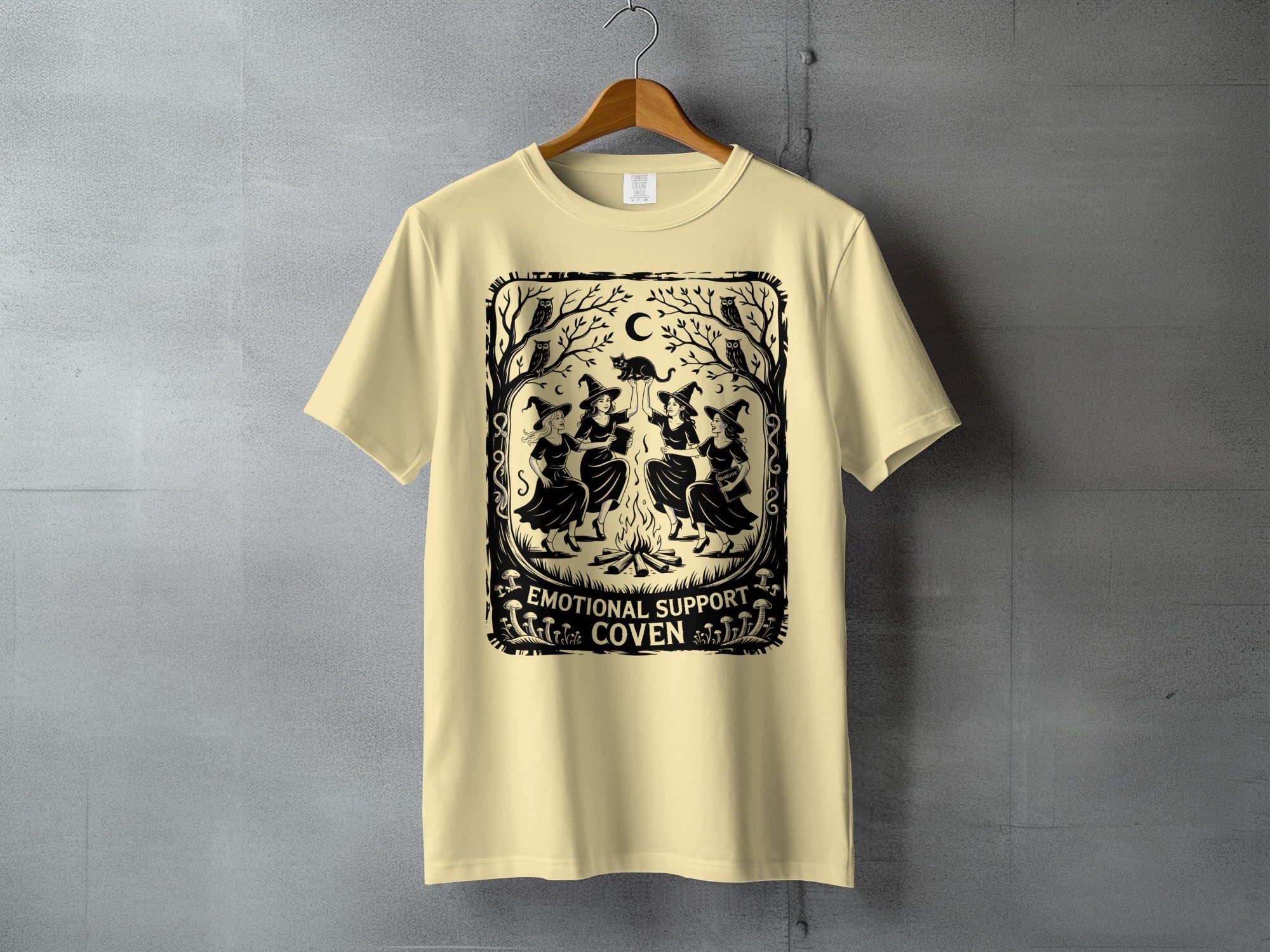 Emotional Support Coven Witches Owls Moon Cat product type