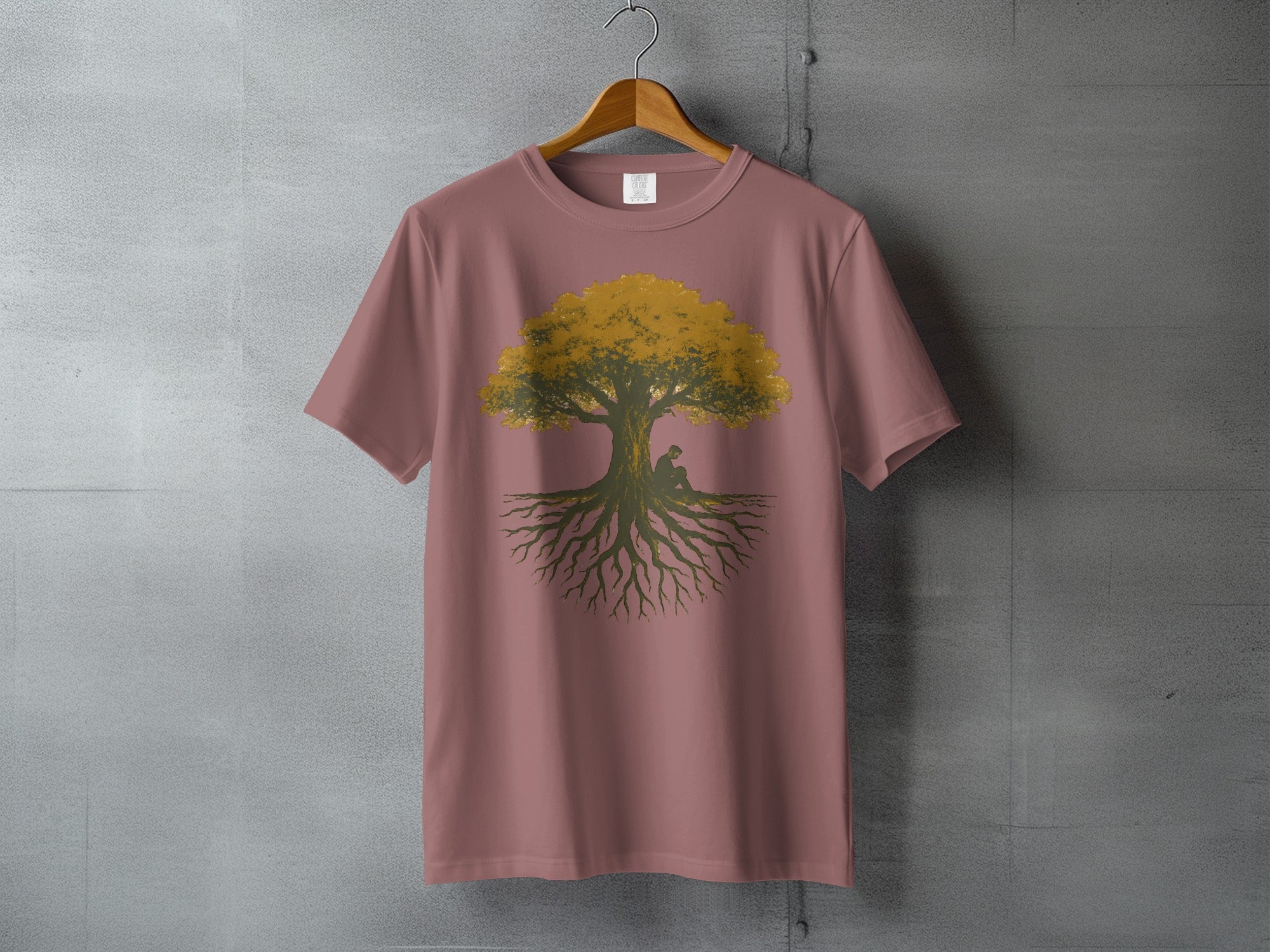 Golden Leaf Tree Roots Human Silhouette Nature product type