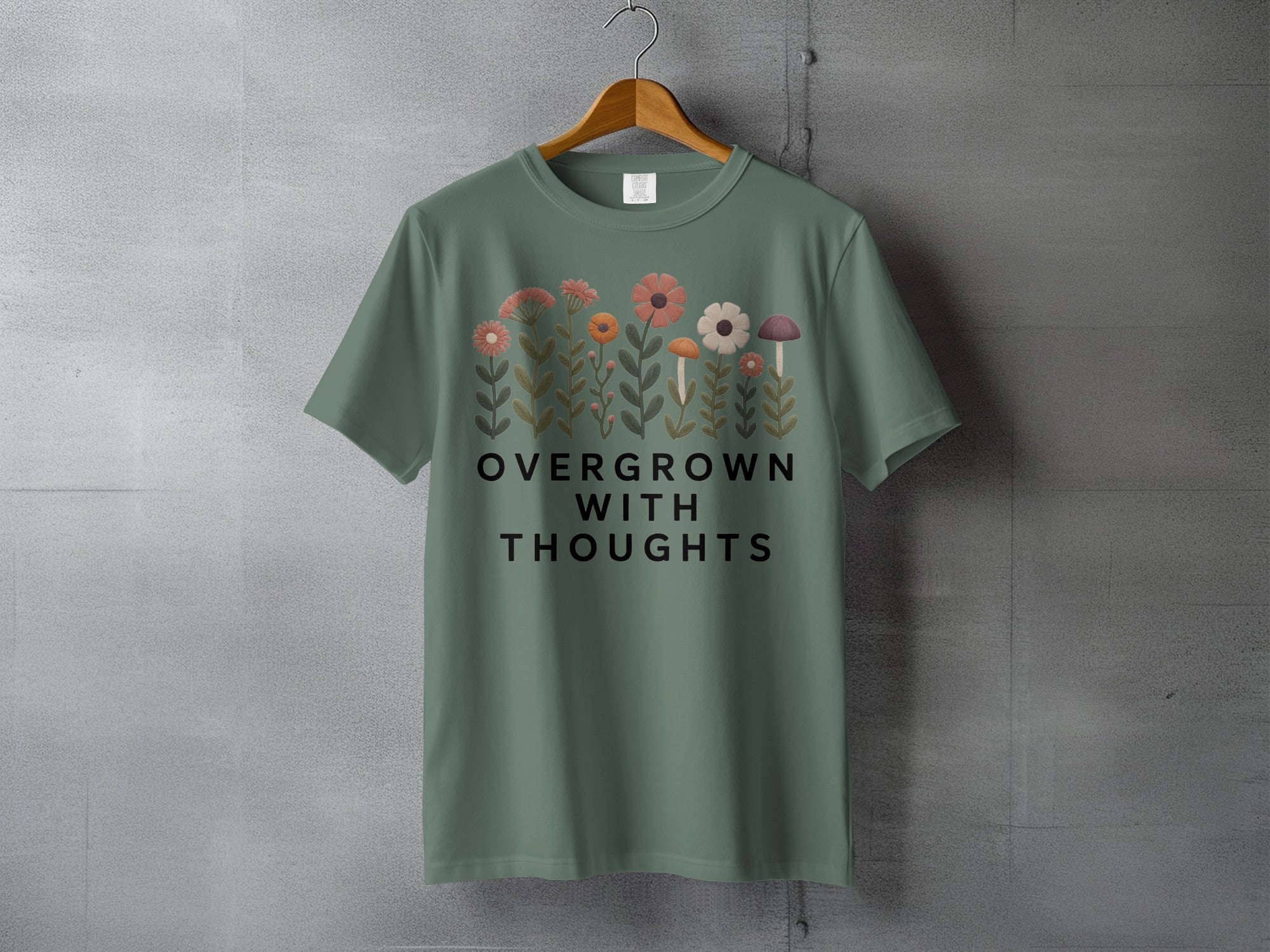 OVERGROWN WITH THOUGHTS Floral Mushroom Design product type