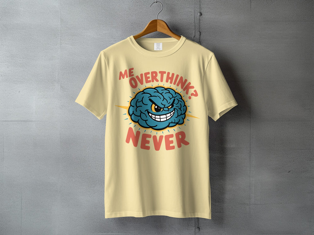 Me Overthink Never Funny Brain Design Tee product type
Overthink, Never, Brain Design, Funny Tee, Graphic T-shirt, Humor Shirt, Sarcastic Quote, Cartoon Brain, Unique Apparel, Cool Graphic, Statement Shirt, Unisex T-shirt, Gift for Him, Gift for Her, Novelty Tee, Illustrated Brain, Mental Health Humor, Brainy Design, Clever Quote, Expressive Top