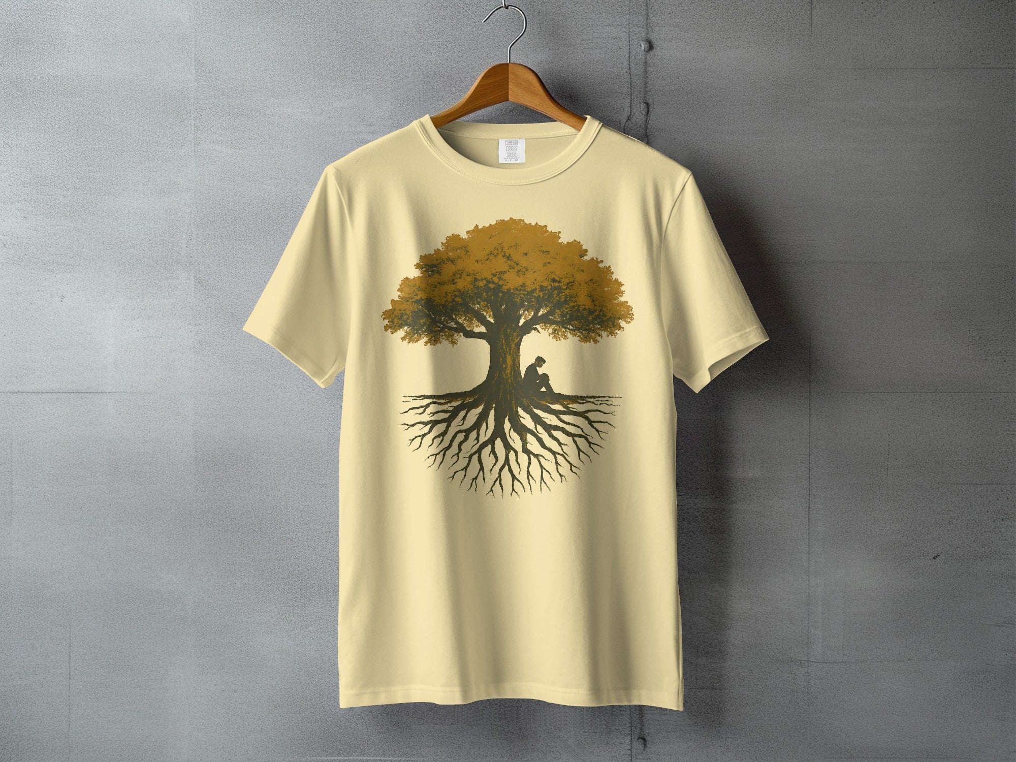 Tree Roots Book Reader Silhouette Graphic T-Shirt product type