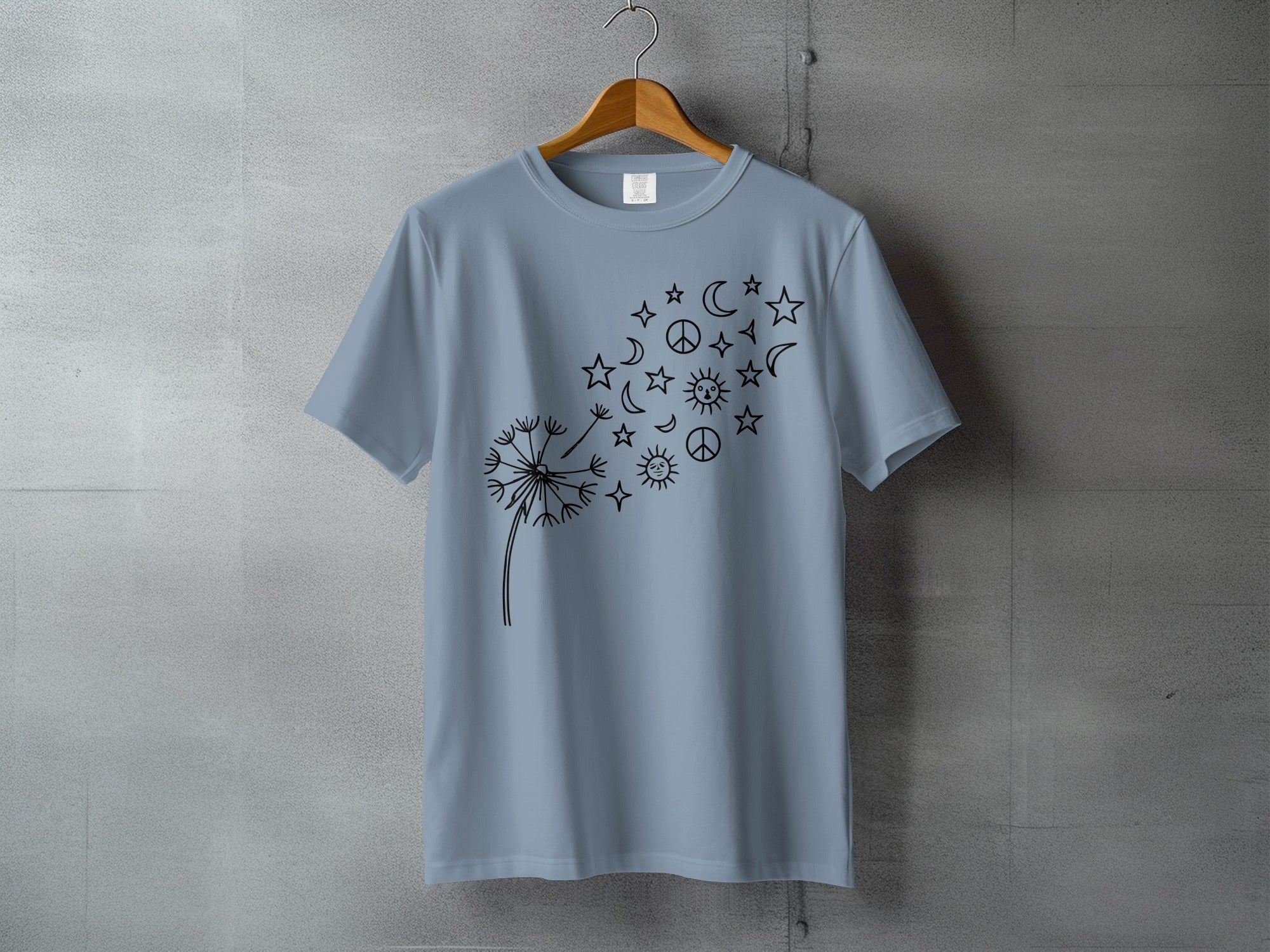 Dandelion Wish Stars Moons Peace Signs Suns Design product type
Dandelion
Stars
Moon
Sun
Peace Sign
Wish
Celestial
Nature Design
Minimalist Art
Line Drawing
Symbolic Print
Bohemian Style
Spiritual Motif
Good Vibes
Unique Graphic
Light Blue
Dusty Blue
Summer Fashion
Spring Outfit
Casual Wear