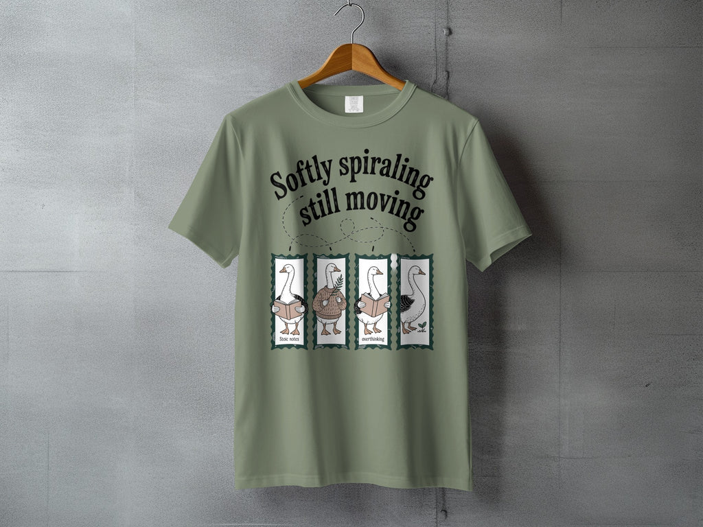 Softly spiraling still moving Stoic notes overthinking product type
