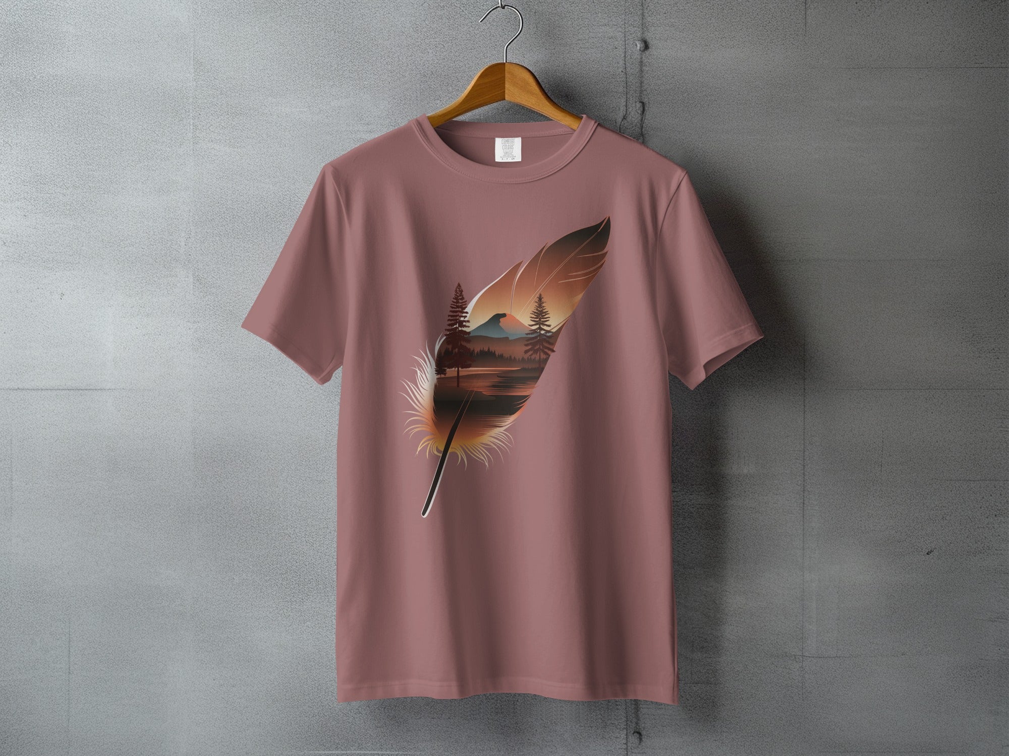 Nature Landscape Scene Feather Sunset View T-Shirt product type