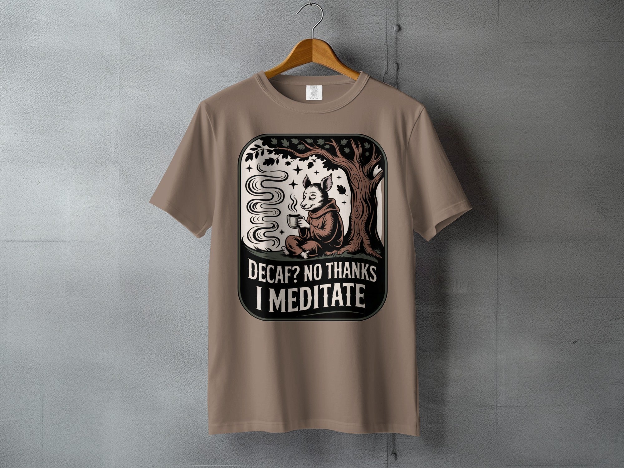 Decaf No Thanks I Meditate Animal Character Coffee product type