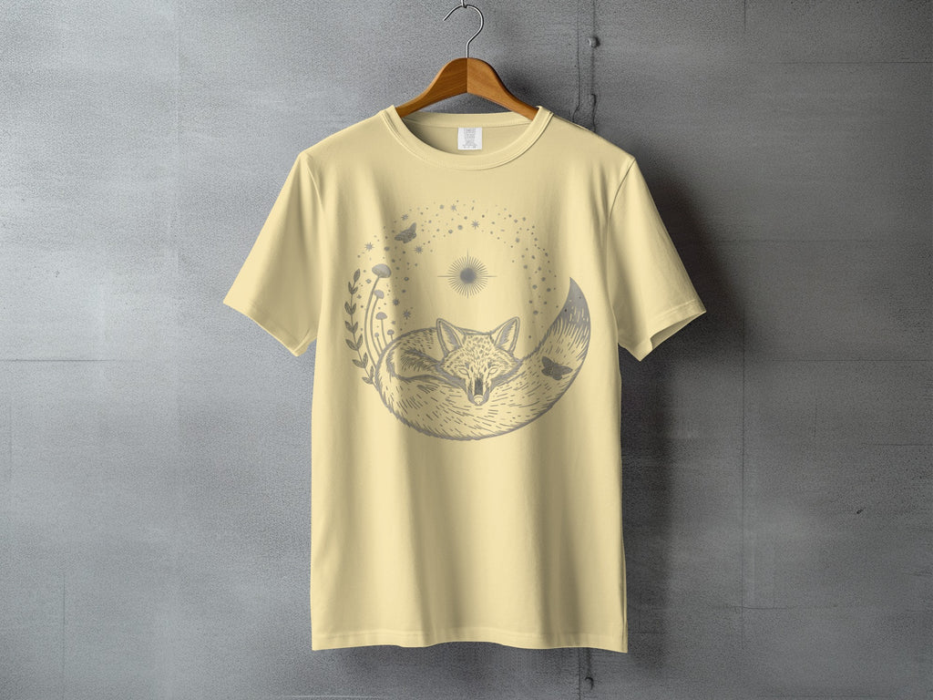 Celestial Fox Moon Stars Sun Mushrooms T-Shirt product type