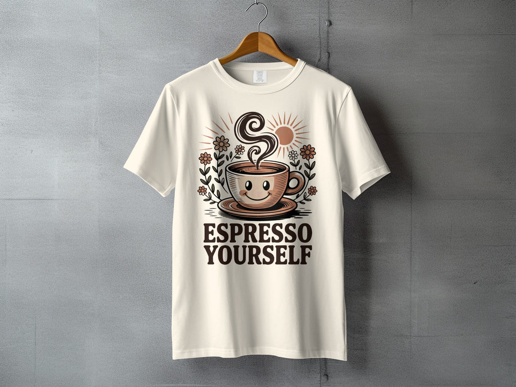 Espresso Yourself Smiley Coffee Cup Sun Flowers product type