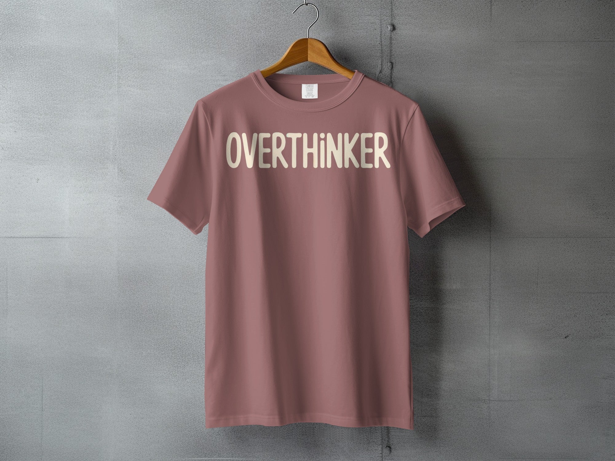 Overthinker Dusty Rose Adult T-Shirt product type