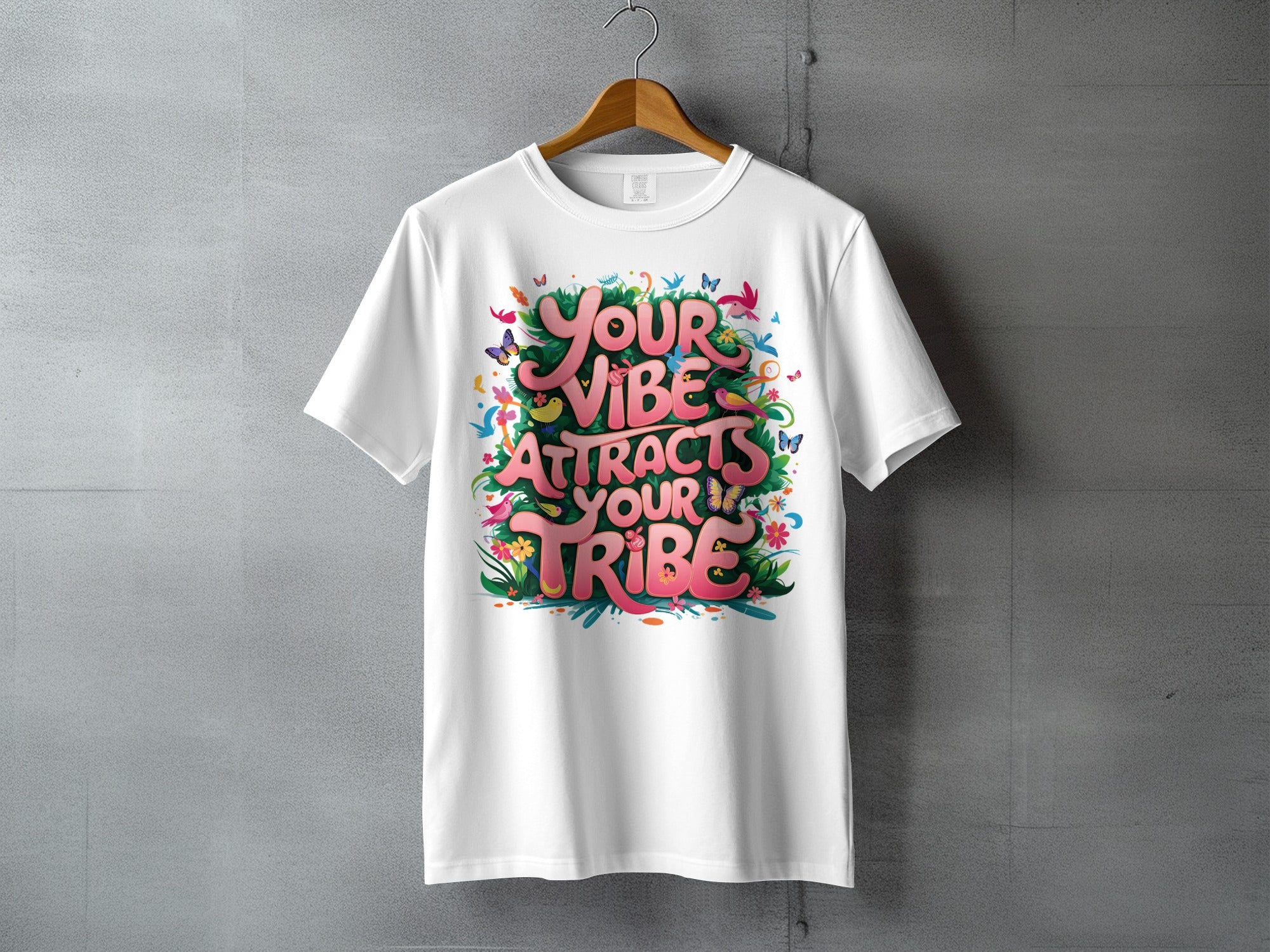 Your Vibe Attracts Your Tribe Floral Birds Butterflies product type